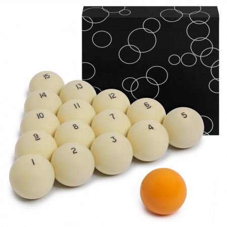 Шары для русского бильярда Классик 50,8 мм (желтый биток)