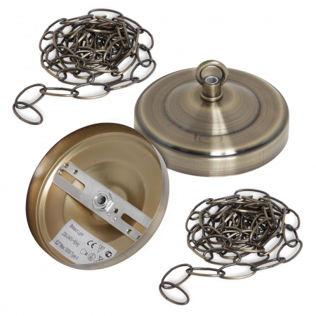 Бильярдный светильник Марсель 6 плафонов (бронза, штанга - бронза)