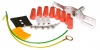 Бильярдный светильник Керн, 4 плафона (золотистый, вставки матовое стекло)